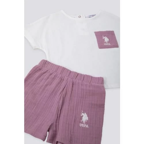 KIZ BEBEK 2'Lİ KISA KOL T-SHIRT TAKIM - 2