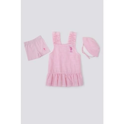 KIZ BEBEK 3'LÜ ASKILI T-SHIRT TAKIM - 11