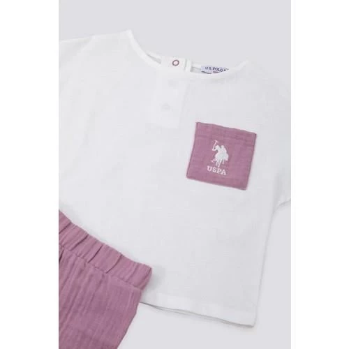 KIZ BEBEK 2'Lİ KISA KOL T-SHIRT TAKIM - 7