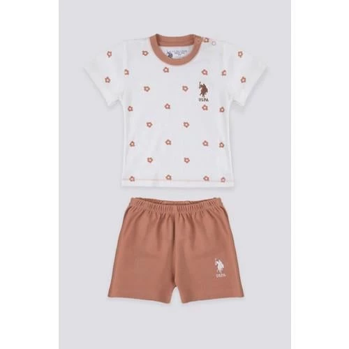 KIZ BEBEK 2'Lİ KISA KOL T-SHIRT TAKIM ürün görseli 1