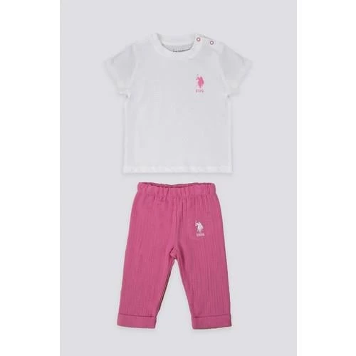 KIZ BEBEK 2'Lİ KISA KOL T-SHIRT TAKIM - 11