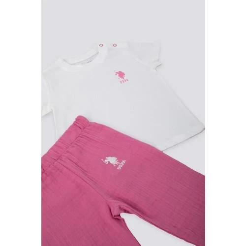 KIZ BEBEK 2'Lİ KISA KOL T-SHIRT TAKIM - 7