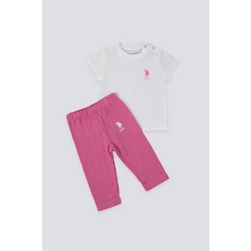 KIZ BEBEK 2'Lİ KISA KOL T-SHIRT TAKIM - 9