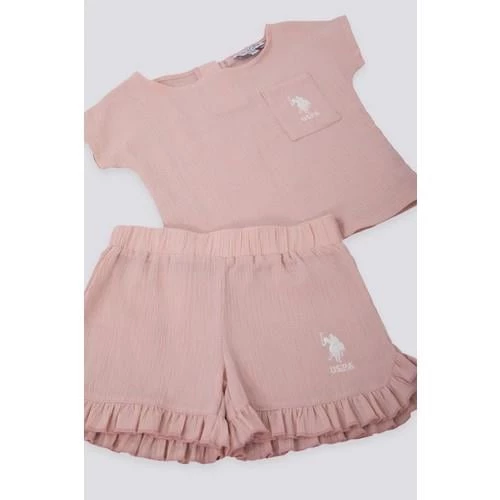 KIZ BEBEK KISA KOL T-SHIRT 2'Lİ TAKIM - 2