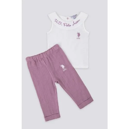 KIZ BEBEK 2'Lİ KISA KOL T-SHIRT TAKIM - 4