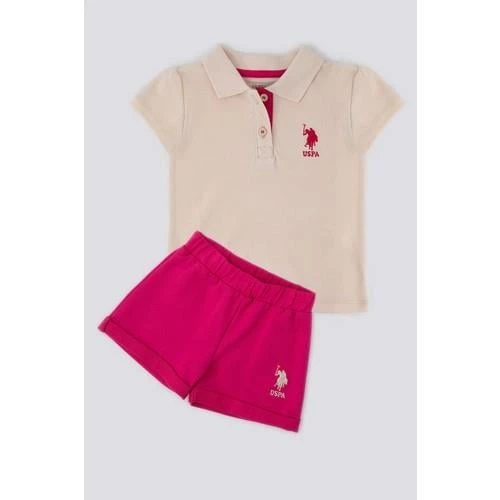 KIZ BEBEK KISA KOL T-SHIRT 2'Lİ TAKIM - 2