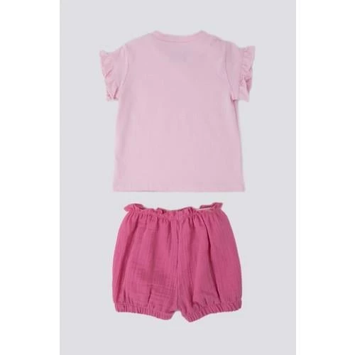 KIZ BEBEK 2'Lİ KISA KOL T-SHIRT TAKIM - 10