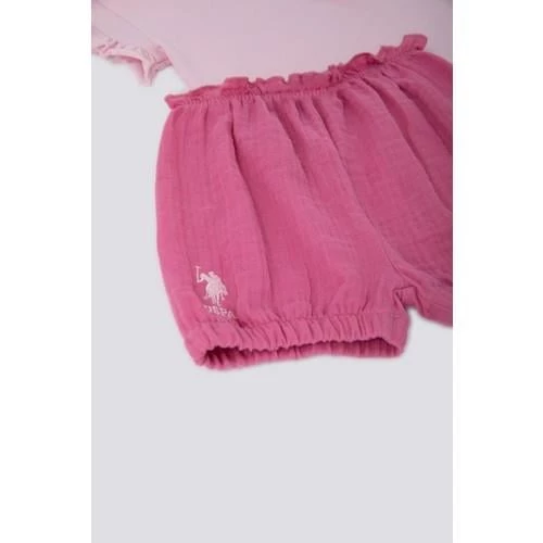KIZ BEBEK 2'Lİ KISA KOL T-SHIRT TAKIM - 2