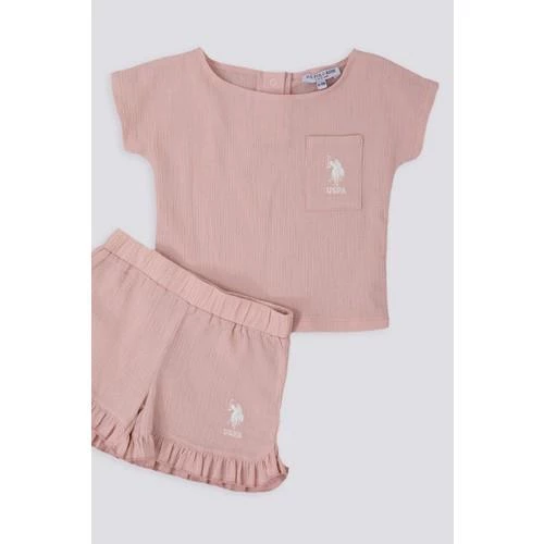 KIZ BEBEK KISA KOL T-SHIRT 2'Lİ TAKIM - 4
