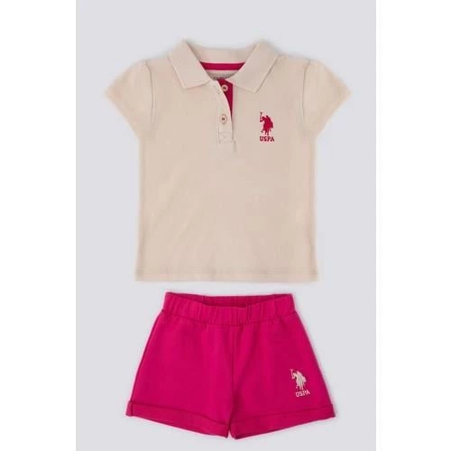 KIZ BEBEK KISA KOL T-SHIRT 2'Lİ TAKIM - 5