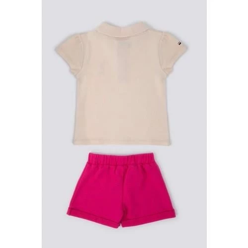 KIZ BEBEK KISA KOL T-SHIRT 2'Lİ TAKIM - 4