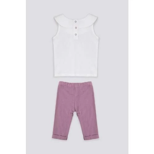 KIZ BEBEK 2'Lİ KISA KOL T-SHIRT TAKIM - 10