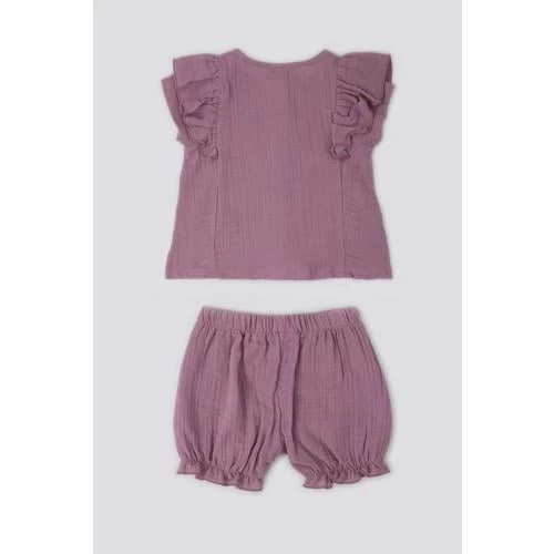 KIZ BEBEK 2'Lİ KISA KOL T-SHIRT TAKIM - 8