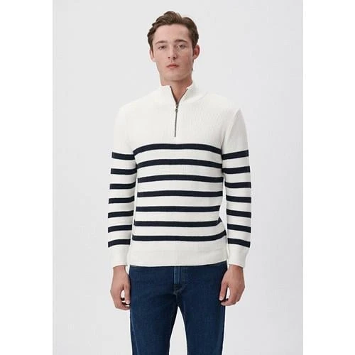 ÇİZGİLİ FERMUARLI KAZAK ürün görseli 1