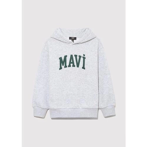 MAVİ BASKILI KAPÜŞONLU SWEATSHIRT - 10