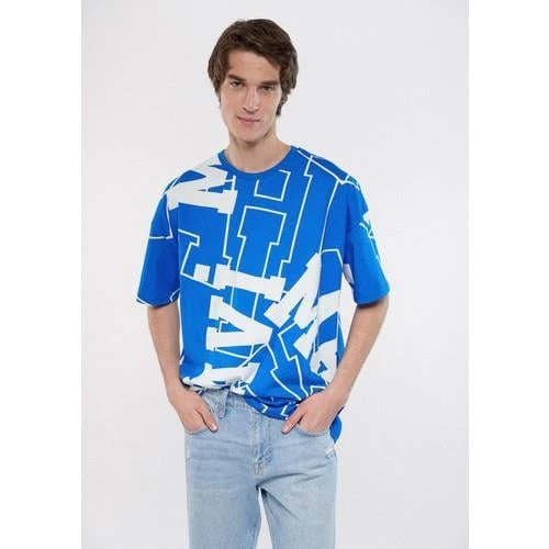 MAVİ BASKILI TİŞÖRT - 12