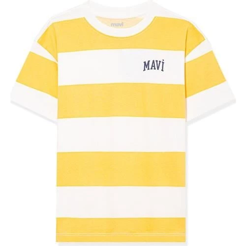 MAVİ LOGO BASKILI COLORBLOCK TİŞÖRT - 8