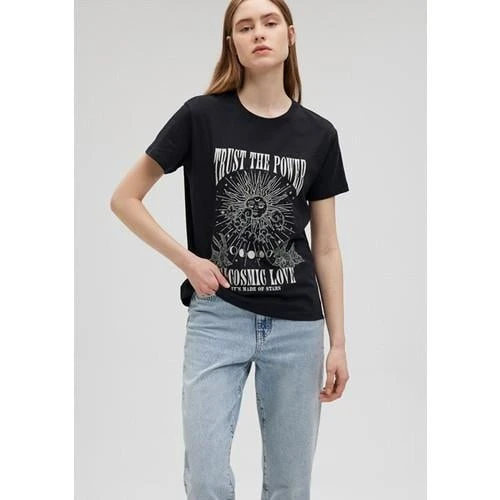 ASTROLOJI BASKILI GRAFIK TIŞORT - Resim 5