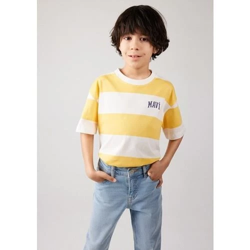 MAVİ LOGO BASKILI COLORBLOCK TİŞÖRT - 7