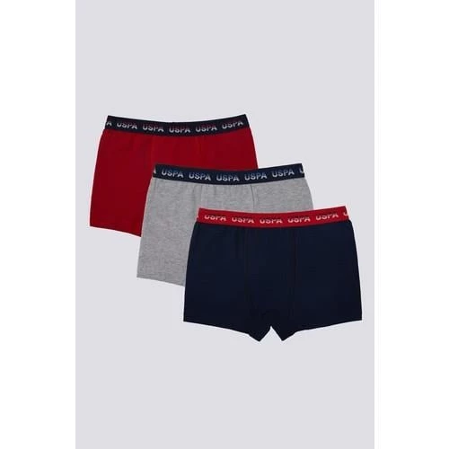 U.S POLO ERKEK ÇOCUK BOXER 3'LÜ TAKIM