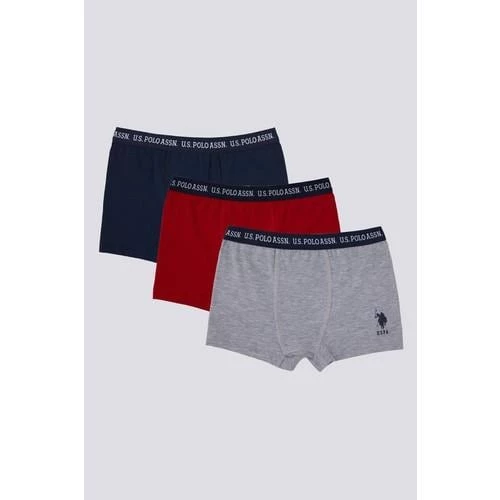 U.S POLO ERKEK ÇOCUK BOXER 3'LÜ TAKIM