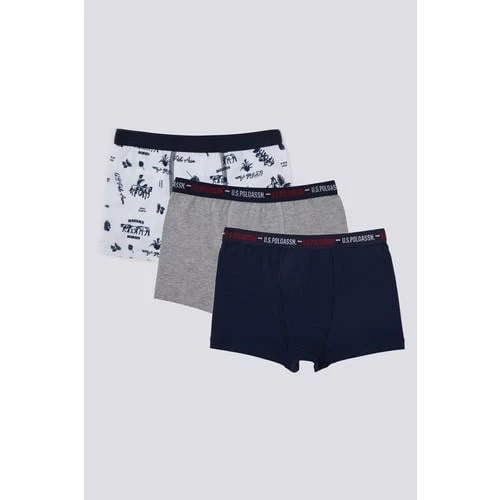 U.S POLO ERKEK ÇOCUK BOXER 3'LÜ TAKIM
