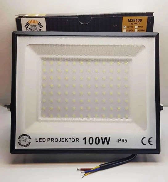 Opto MiniSun Slim Led Projektör 100W Beyaz M38100