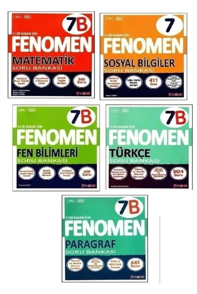 FENOMEN 7.SINIF 5 KİTAPLIK SET SORU BANKASI 2025