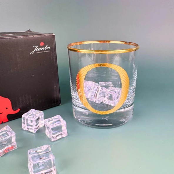 Perlotus O Harfli Gold Altın Yaldızlı Viski Kadeh Bardak Jumbo Serisi - 3