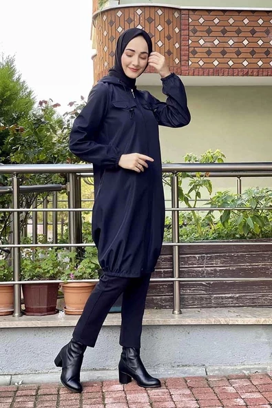 Trençkot Lacivert - 4