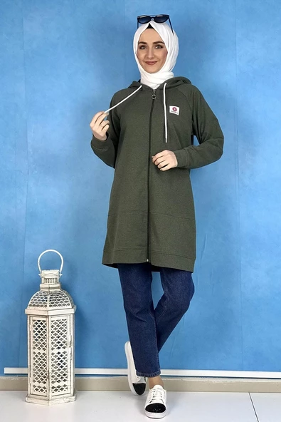 Fermuarlı Kap Haki - 2