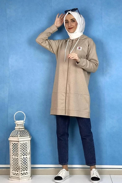 Fermuarlı Kap Vizon - 3