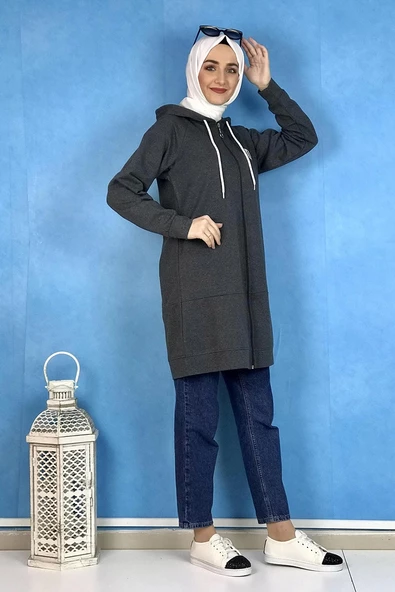 Fermuarlı Kap Antrasit - 4