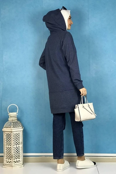 Fermuarlı Kap İndigo - 5