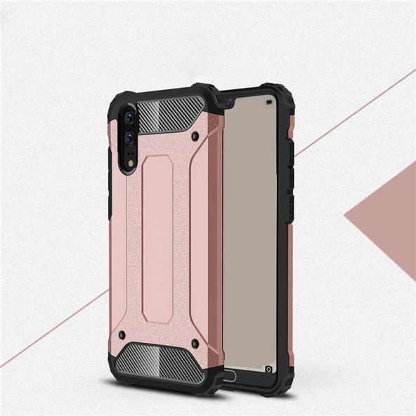 Huawei P20 Kılıf Crash Zırh Silikon Kılıf - Resim 6