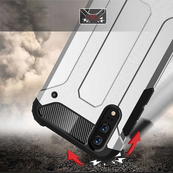 Huawei P20 Kılıf Crash Zırh Silikon Kılıf - Resim 8