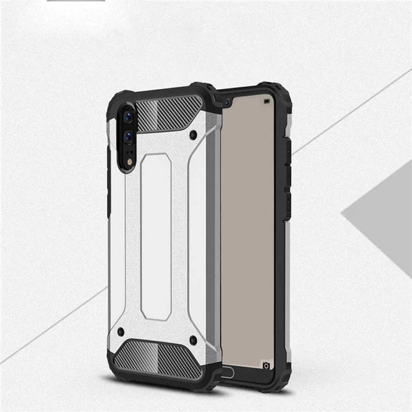 Huawei P20 Kılıf Crash Zırh Silikon Kılıf - Resim 7