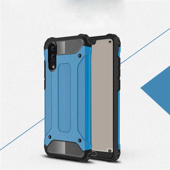 Huawei P20 Kılıf Crash Zırh Silikon Kılıf - Resim 5