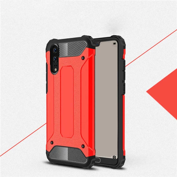 Huawei P20 Kılıf Crash Zırh Silikon Kılıf - Resim 4