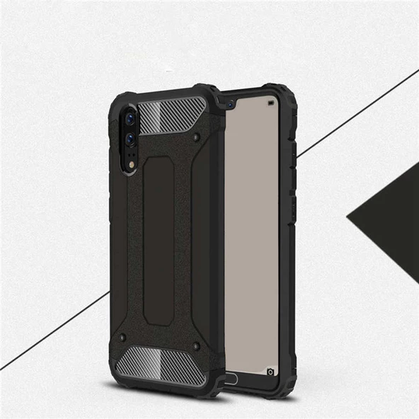 Huawei P20 Kılıf Crash Zırh Silikon Kılıf - Resim 2