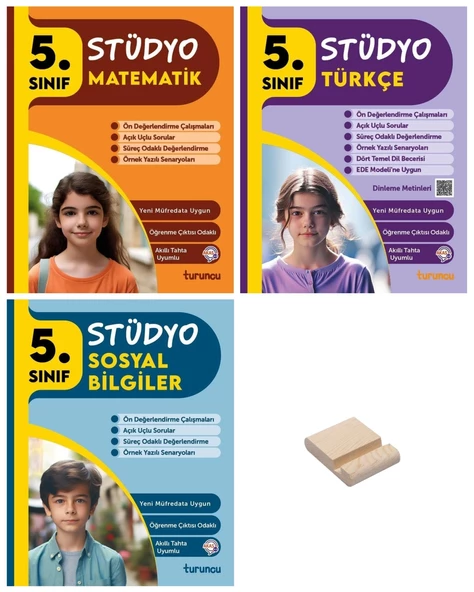 5. Sınıf 2025 Turuncu Stüdyo Matematik Türkçe ve Sosyal Bilgiler Soru Bankası 3lü Set