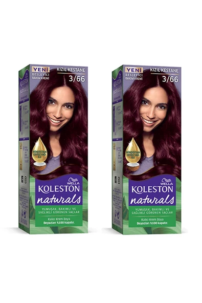 Naturals Saç Boyası Kızıl Kestane 3/66 2x Paket