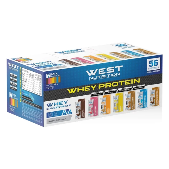 West Nutrition Whey Protein Tozu 56 Servis Saşe