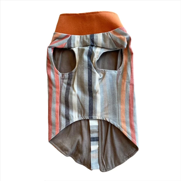 Stripe Orange Su itici Yağmurluk Köpek Yağmurluğu - 5