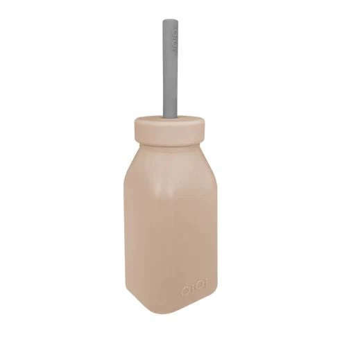 Oioi Şişe + Pipet 200ml Bubble Beige / Powder Grey