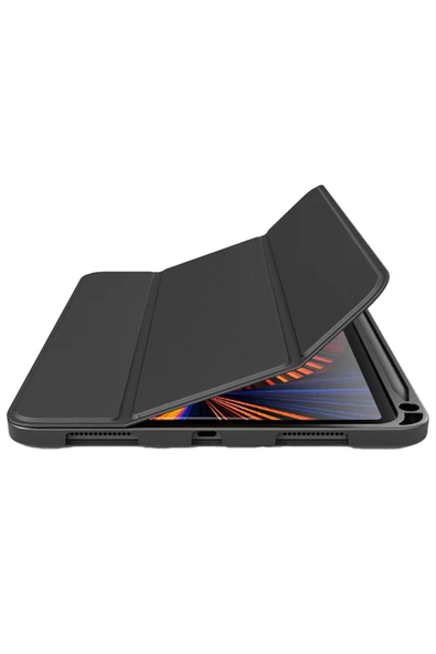 Uyumlu Ipad Pro 12.9 (2021) Kılıf Tablet Focus Silikon - Siyah 301101