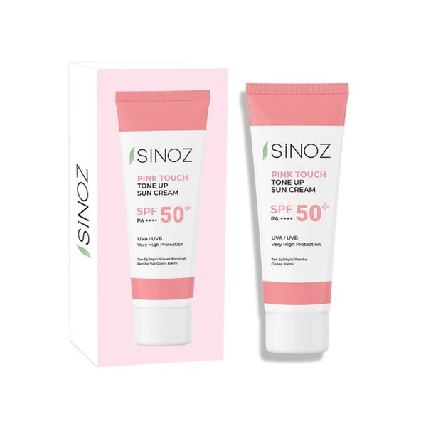 Sinoz Pink Touch Spf 50 Cilt Aydınlatıcı Ton Eşitleyici Pembe Yüz Güneş Kremi 50 ml Tüm Ciltler Için