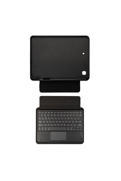 Ipad 10.2 2021 (9.Nesil) Zore Border Keyboard Bluetooh Bağlantılı Standlı Klavyeli Tablet Kılı