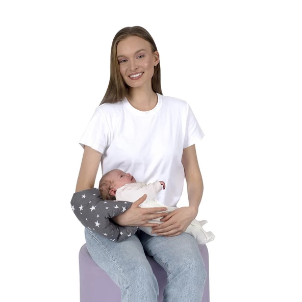 Sevi Bebe Pratik Emzirme Yastığı Gri Yıldız - 2