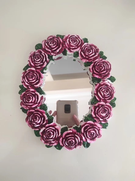 dekoratif güllü ayna - 2